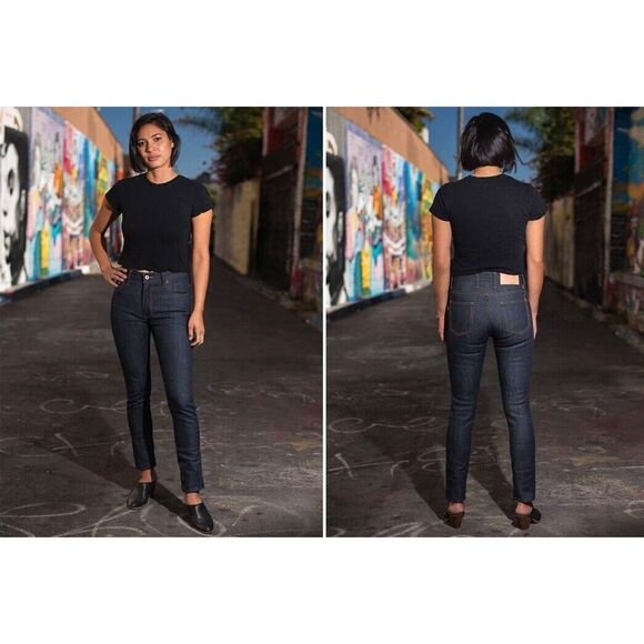 NWOT 3sixteen Selvedge Raw Denim Women’s Skinny Fit Jeans 66BSP 29x34 Self Edge - Picture 1 of 16
